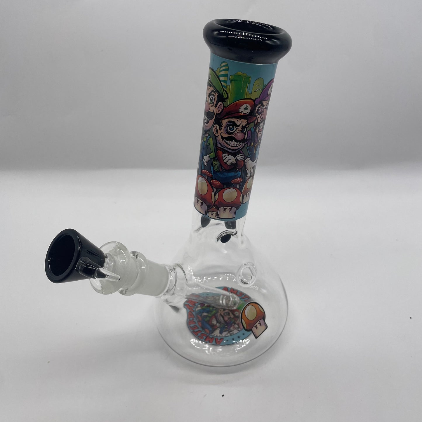 AMSTERDAM Grav Mushroom Glass Water Pipe