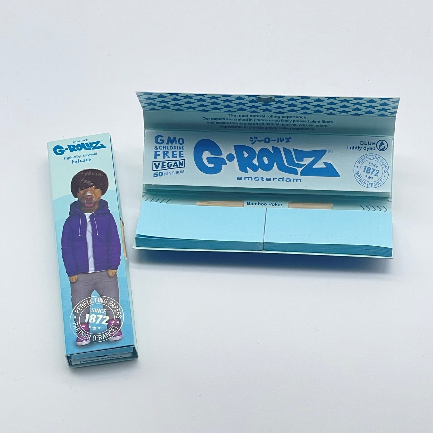 Papéis Kingsize G-ROLLZ 'JB' Blue Slim-Pack + Dicas