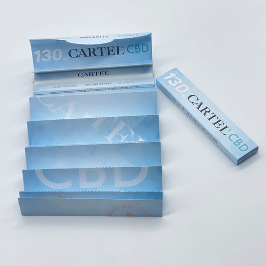 CARTEL XL CBD Rolling Papers w/ Tips - Silver