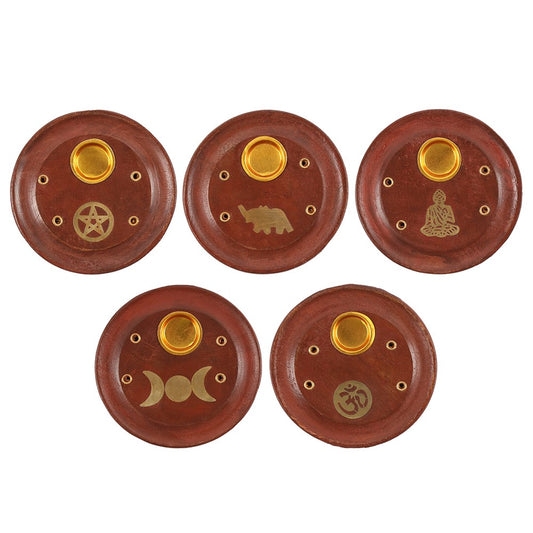 Small Wooden Circle Incense Holders