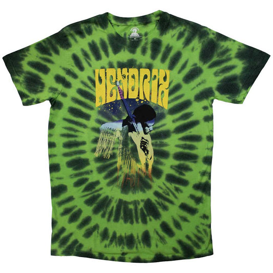 JIMI HENDRIX Hear the Vibe Green Dip-Dye Tee