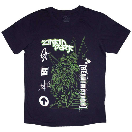 LINKIN PARK UNISEX T-SHIRT: REANIMATION ROBOT SKETCH