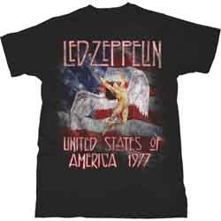 Camiseta musical do Led Zeppelin 'Star's &amp; Stripes'