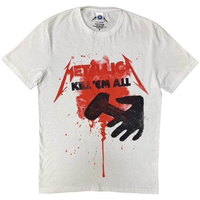 Metallica Kill 'Em All Tracks White Tee