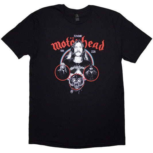 Motorhead 50 Years Band Circle Portrait Tee