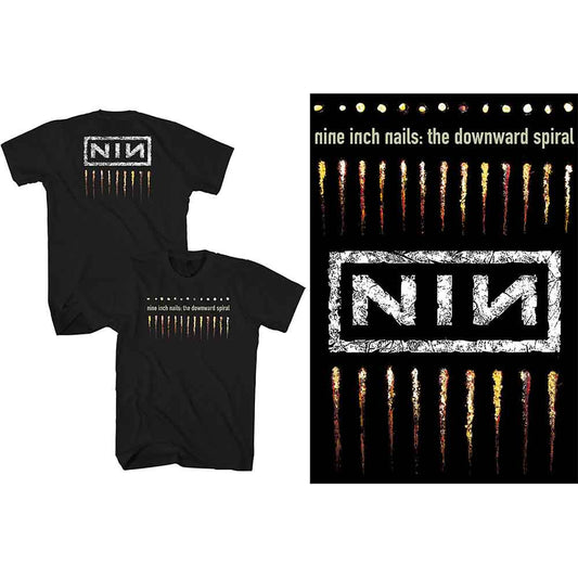 NINE INCH NAILS Downward Spiral Black Backprint Tee