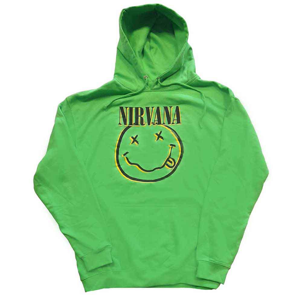 NIRVANA UNISEX PULLOVER HOODIE: INVERSE HAPPY FACE