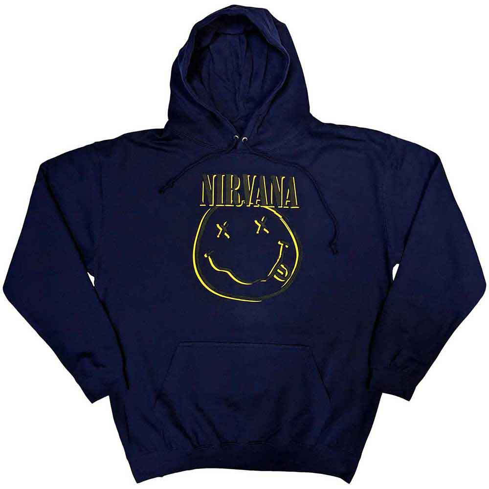 Moletom Nirvana Smiley Amarelo - Azul Marinho