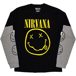 NIRVANA Smiley Long Sleeve Tee