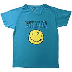 Nirvana - Camiseta Xerox Smiley Blue' Turquesa