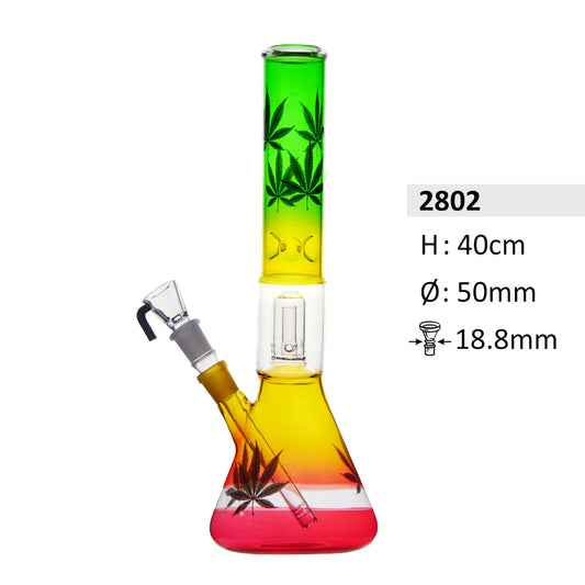 XL Rasta Perc Glass Water Pipe