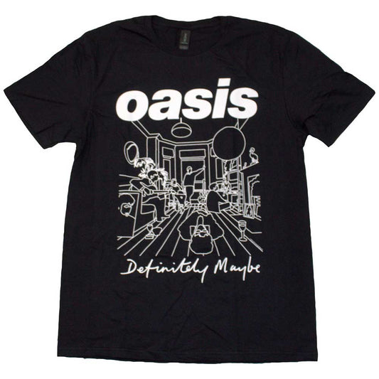 OASIS Definitely Maybe Line Drawing Black Tee