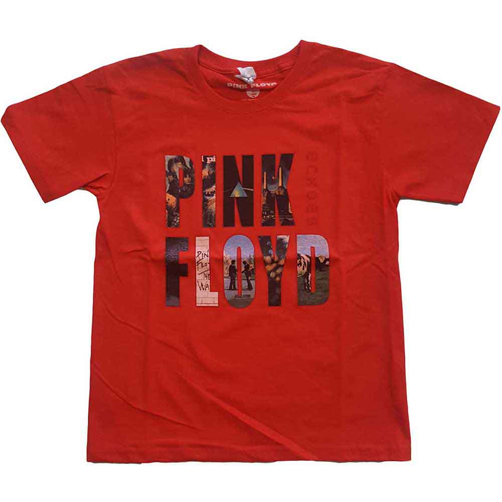 Pink Floyd 'Echoes Album Montage' Red Kids Tee