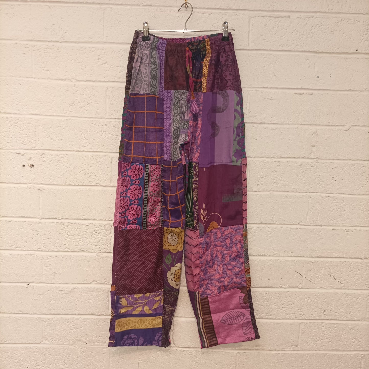 Silk Patchwork Pants