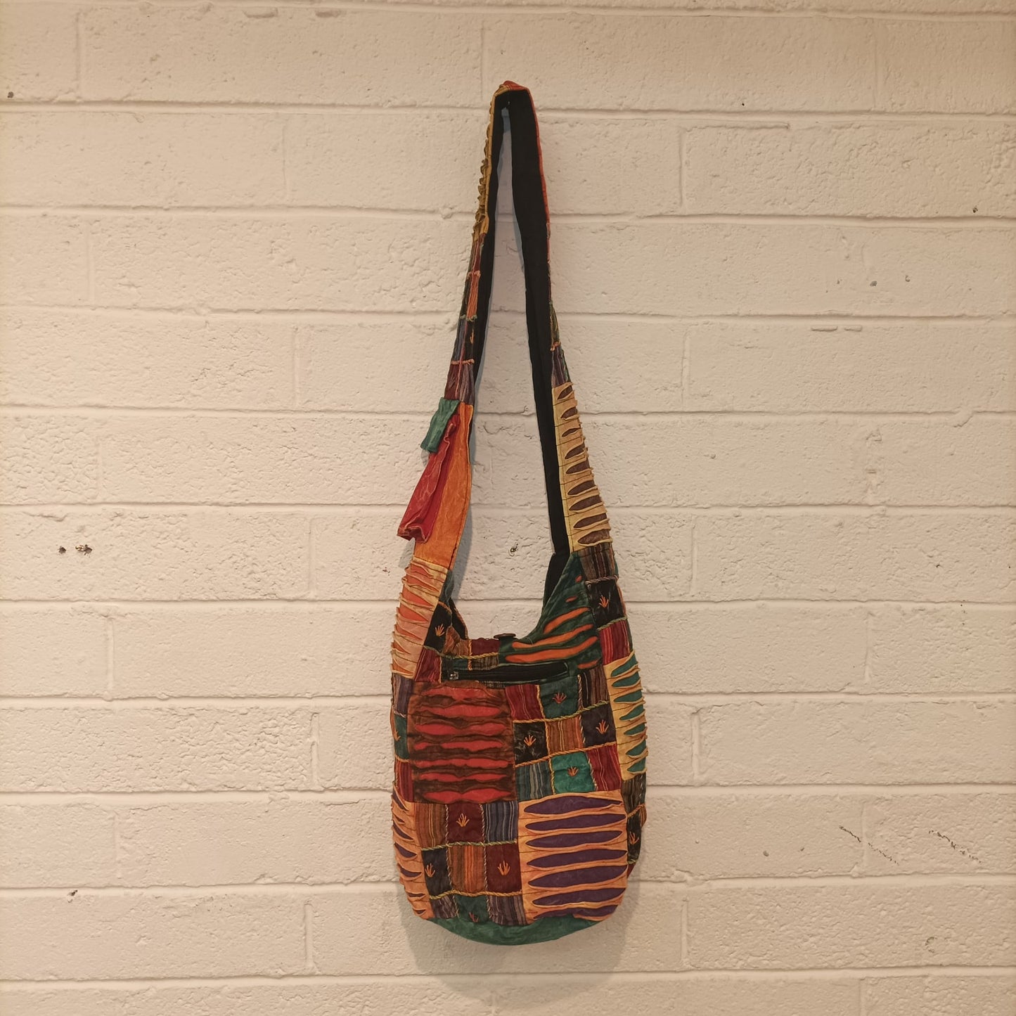 Ripped Patchwork Shoulder Bags