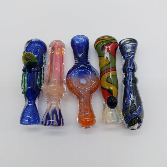 Textured Colourful Glass Pipes
