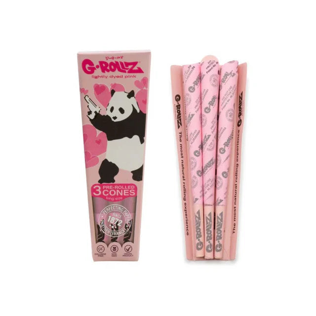 G-ROLLZ 'Banksy Thug Panda' Kingsize Pink Cones