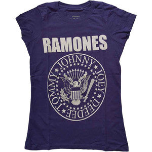 RAMONES Presidential Seal Purple Ladies Tee