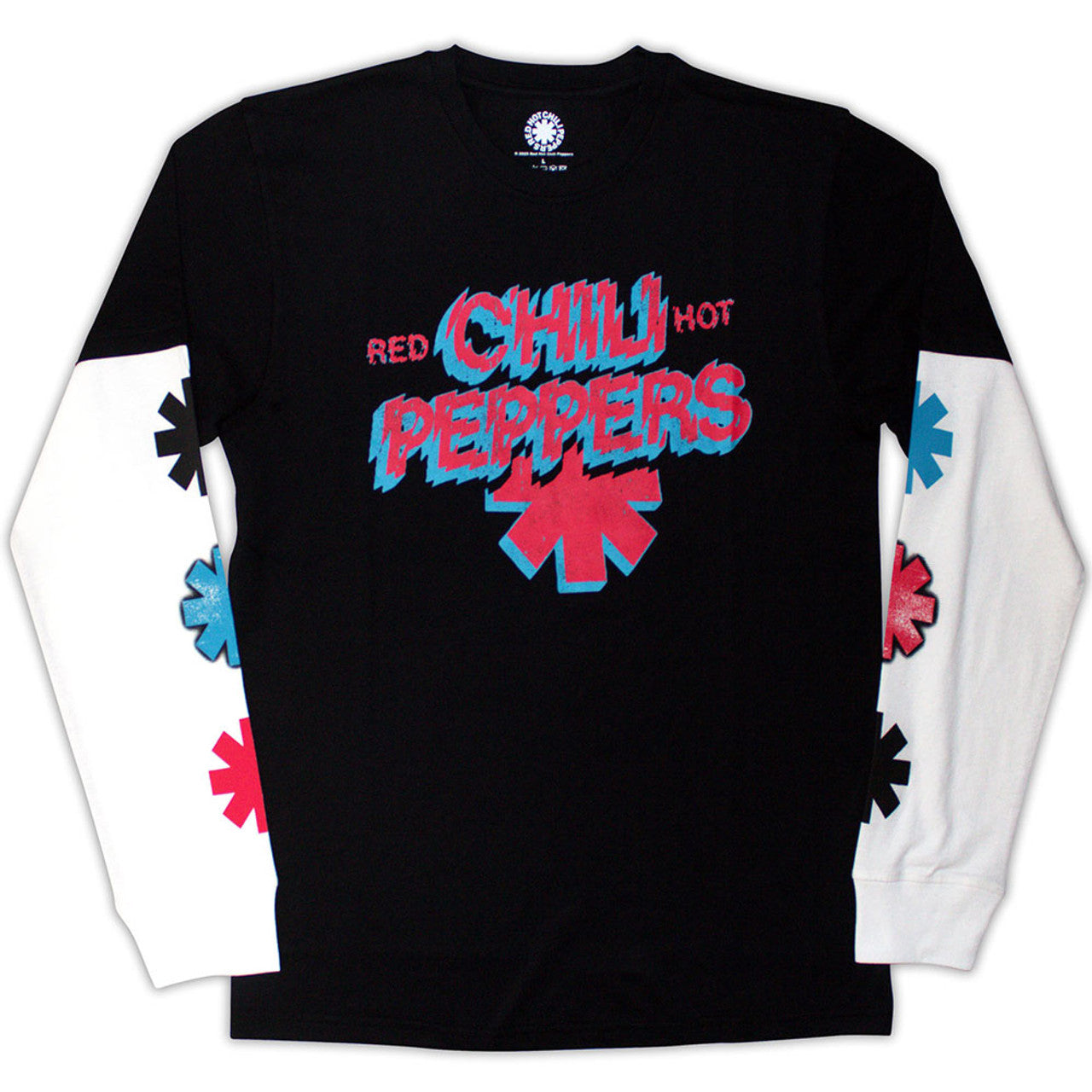 Red Hot Chili Peppers Layered Long Sleeve T-Shirt Shock Logo
