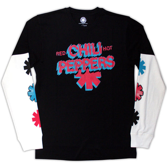 Red Hot Chili Peppers Layered Long Sleeve T-Shirt Shock Logo