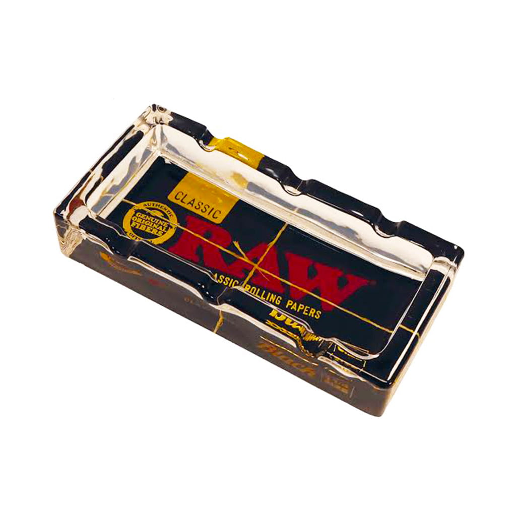 RAW Black Glass Ashtray