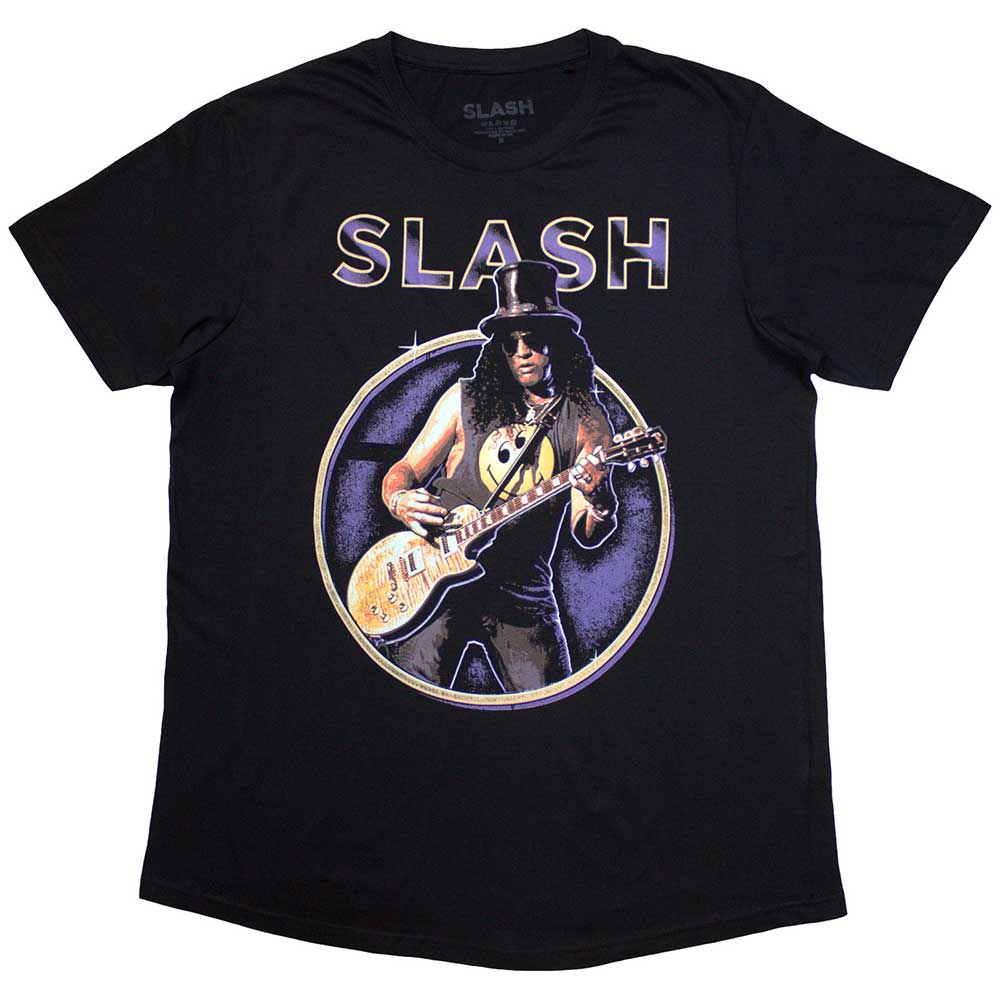 SLASH UNISEX T-SHIRT: PURPLE CIRCLE