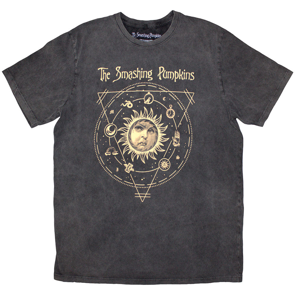 THE SMASHING PUMPKINS UNISEX STONE WASH T-SHIRT: CELESTIAL SUN