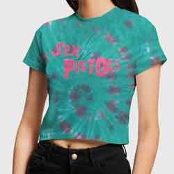 THE SEX PISTOLS Logo Green Ladies Tee
