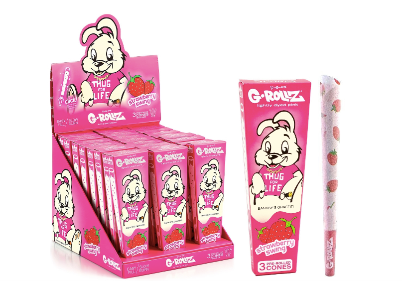 G-ROLLZ Strawberry Crushball Flavoured Cones