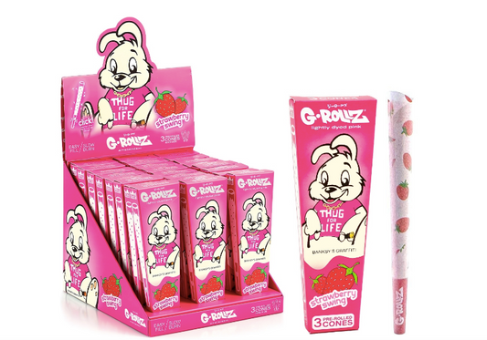 G-ROLLZ Strawberry Crushball Flavoured Cones