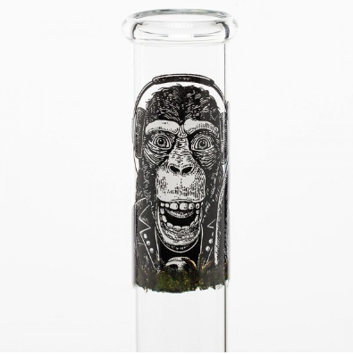 Monkey Headphones Glass Water Pipe