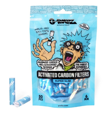 G-Rollz Activated Carbon Filters 6mm - 50 Tips per Pack