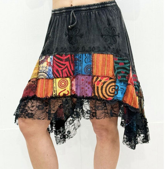 Patch Skirt Short
