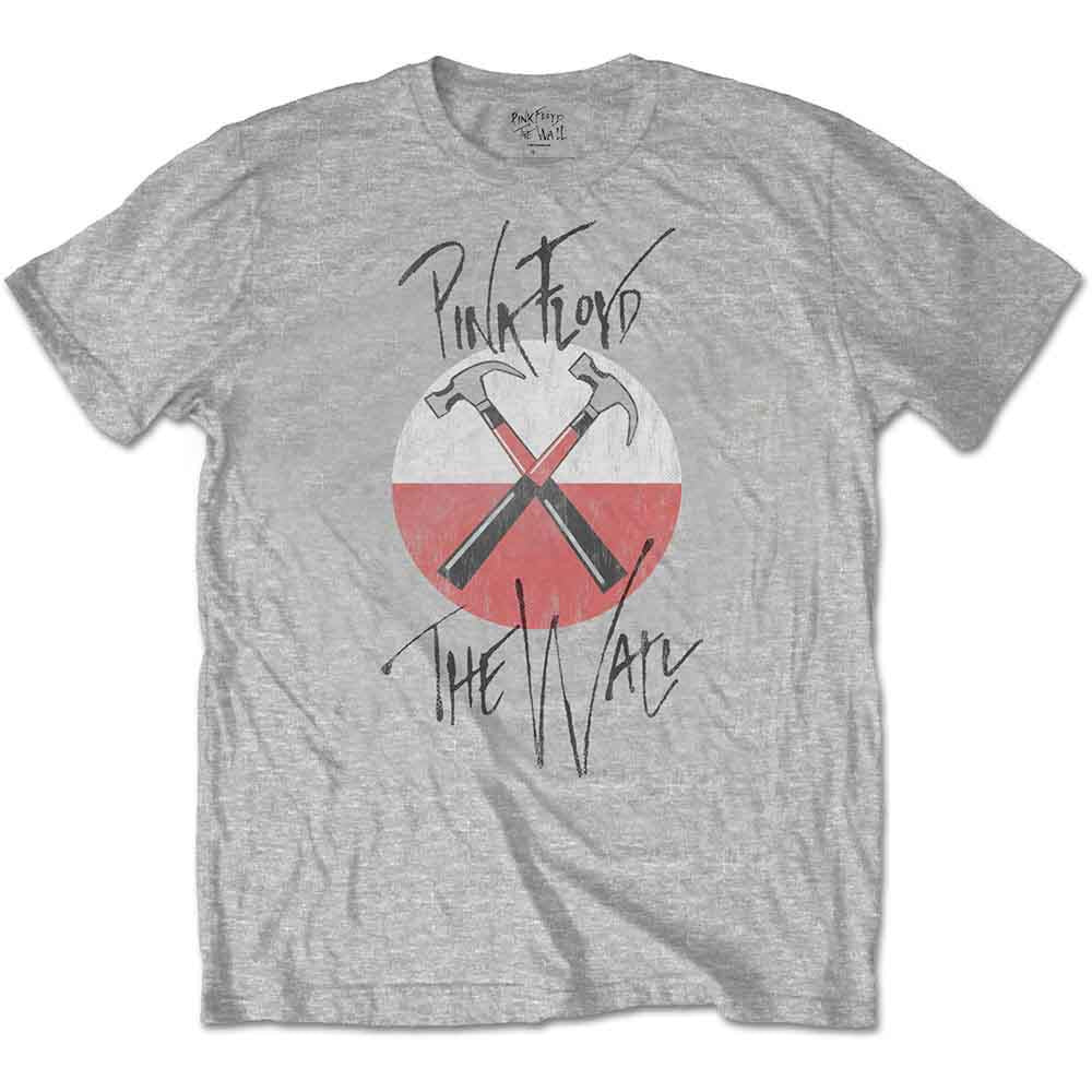 PINK FLOYD The Wall Faded Hammers Logo (Grey) Tee
