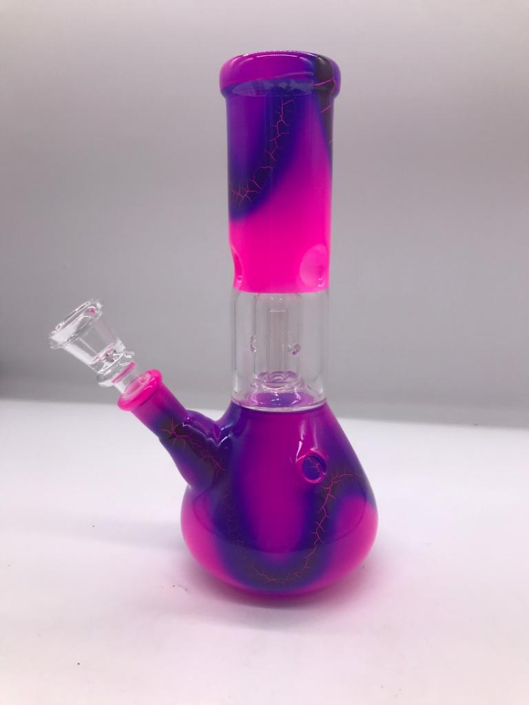 Crackle Ice Catcher Perc Glass Bongs