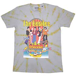 THE BEATLES UNISEX T-SHIRT: YELLOW SUBMARINE (Yellow/Grey)