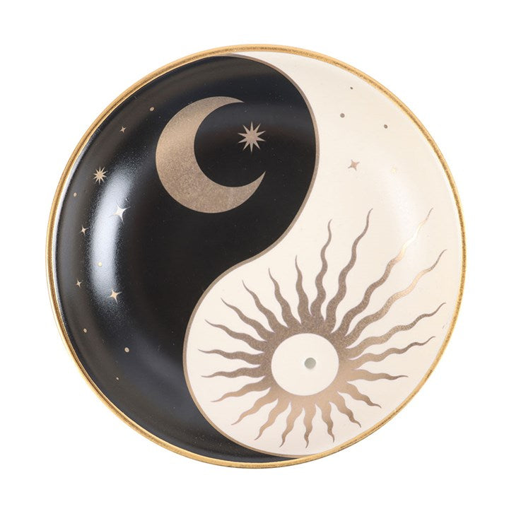 Yin-Yang Ceramic Incense Tray