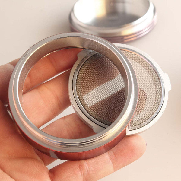 BLACK LEAF Ombré Red-Grey 4-Part Herb Grinder