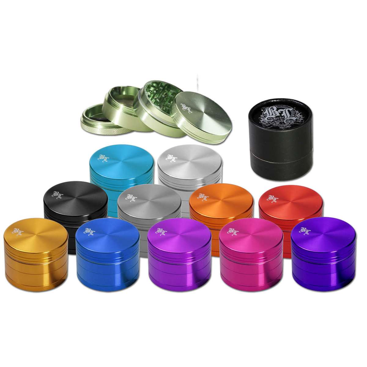 BLACK LEAF Large 4-Part Herb Grinders