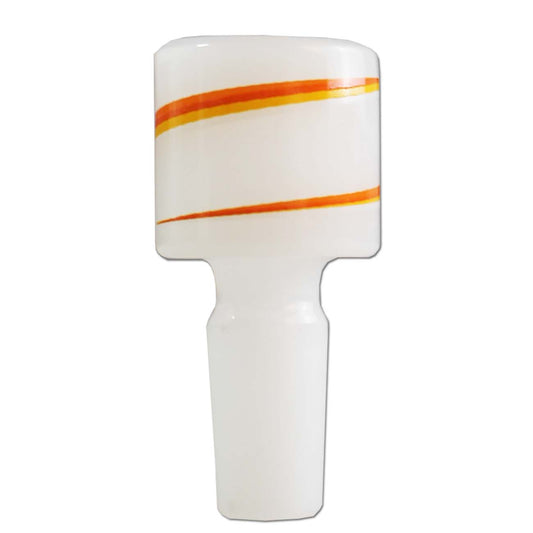 14mm White & Orange Stripe Bowl Attachment