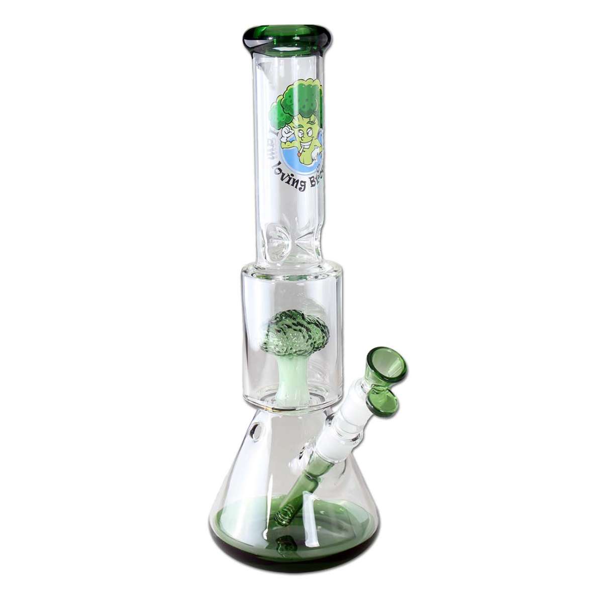 BLACK LEAF Broccoli Perc Glass Water Pipe