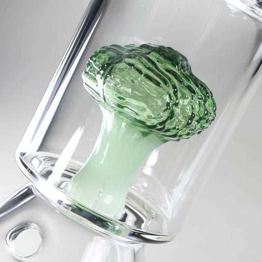 BLACK LEAF Broccoli Perc Glass Water Pipe