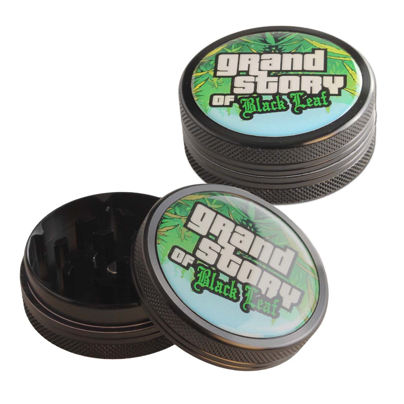 BLACK LEAF Grand Story 2-Part Herb Grinder