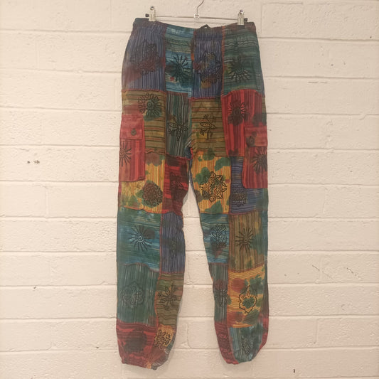 Rainbow Stripe Patchwork Pants