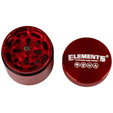ELEMENTS Mini 4-part Herb Grinder Red