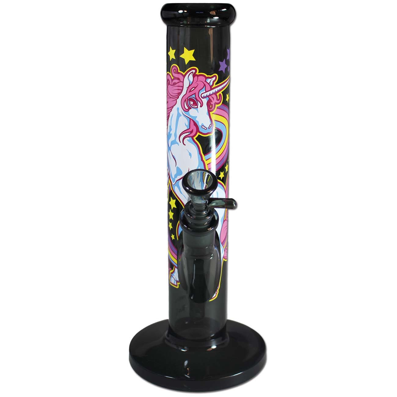 BLACK LEAF X FIRE-FLOW Unicorn Pink Glass Water Pipe