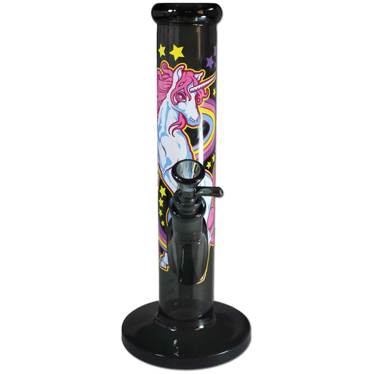 BLACK LEAF X FIRE-FLOW Unicorn Pink Glass Water Pipe