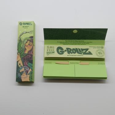 G-ROLLZ 'Mushroom Lady' Green Slim-Pack Kingsize Papers + Tips