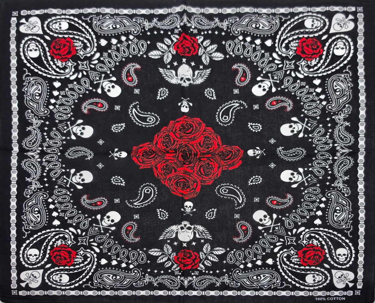 Skull & Roses Bandana