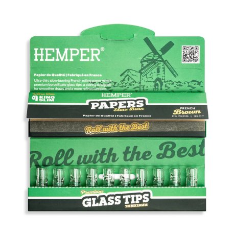 HEMPER Kingsize Slim Papers + Glass Tips